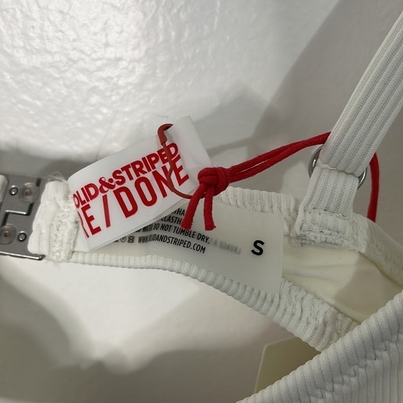 Solid & Striped X Re/Done Nantucket Underwire Ribbed Top Size S - Picture 4 of 5